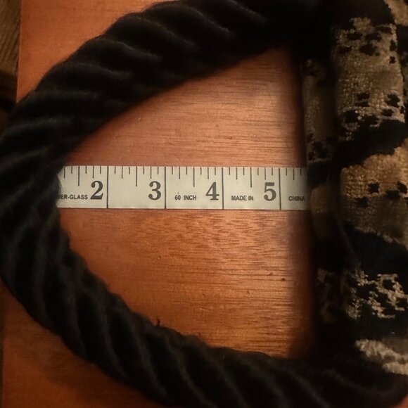 Carpetbags of American Velvet Chevron Print Handbag Mini Rope Handle Vintage - Picture 5 of 8